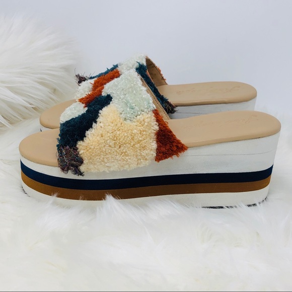 Free People Shoes - Free People Boho Platform Slides Size 39